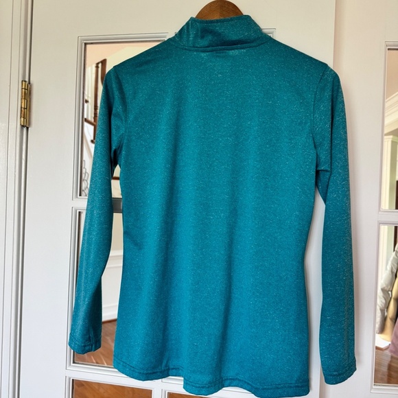 KEY WEST HALF MARATHON LONG SLEEVE HALF ZIP, TEAL, SIZE SMALL - Picture 2 of 2